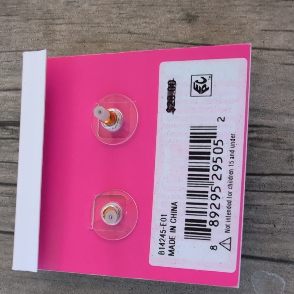 Betsey Johnson Multicolor Crystal Earring. NWT - Picture 2 of 4